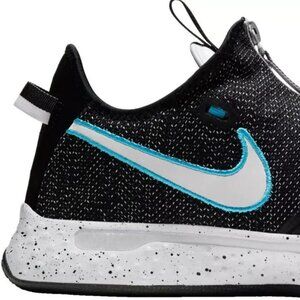 Nike PG 4 EP IV Paul George Black Grey Teal Blue Men Basketball Shoes SIZE US 8